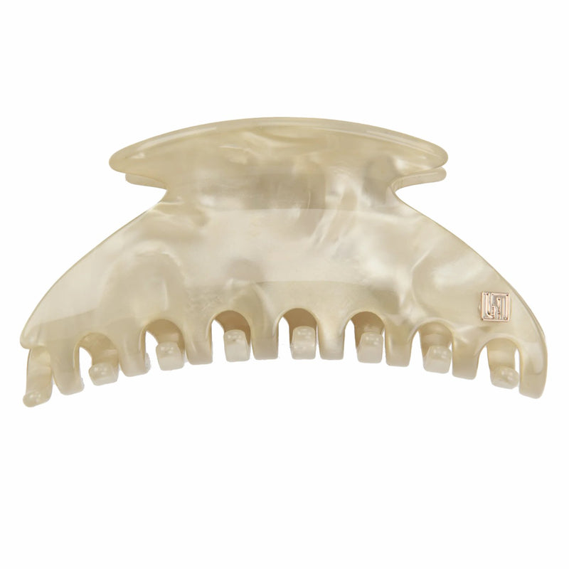 Bon Dep Claw Clip Ivory 9 Cm, luxe handgemaakte haarklem in ivoorkleur van 100% acetaat