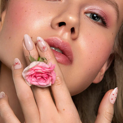 Bonmuz Press-On Nails Berry Bows