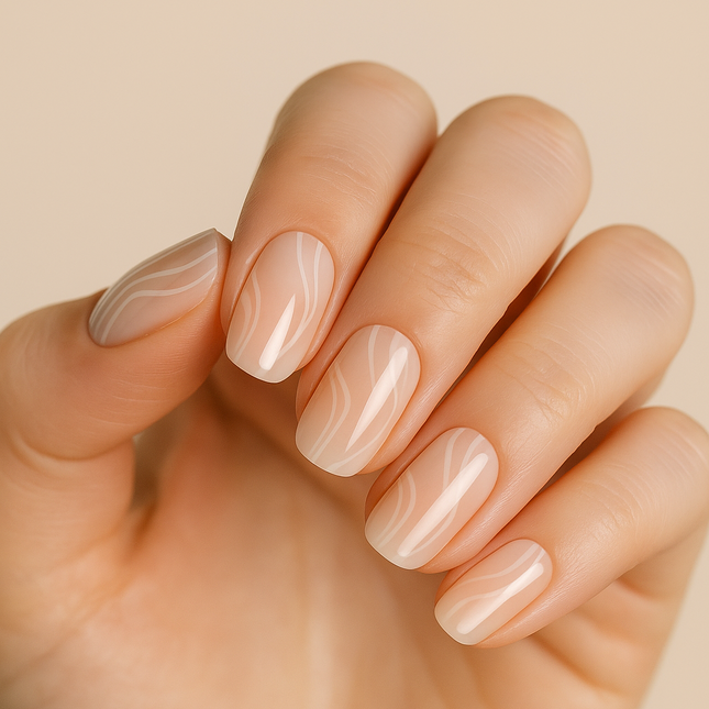 Boozyshop Press On French Nails Waves