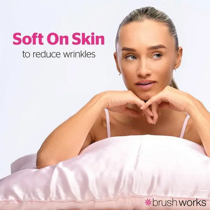 Brushworks Luxe Satin Pillowcase Pink