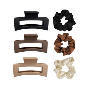 Natural Hair Clip & Scrunchie Set