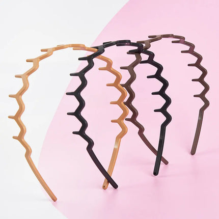 Brushworks Neutral Zig Zag Headbands Set Matte