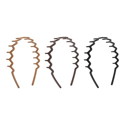Brushworks Neutral Zig Zag Headbands Set Matte