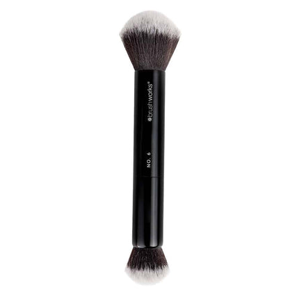 Brushworks No. 6 Double Ended Powder and Buff Brush