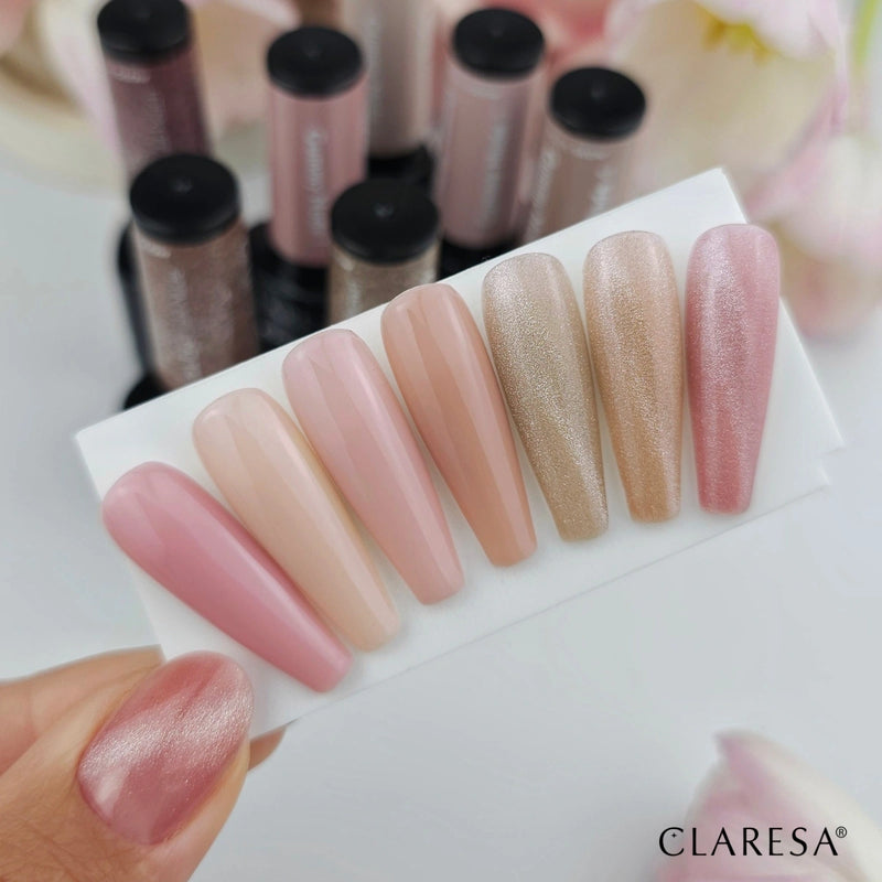 Claresa UV/LED Cat Eye Nail Polish Nude Glow Light Peach