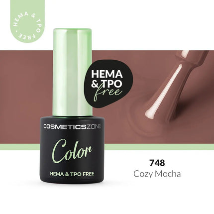 Cosmetics Zone Hypoallergenic Hybrid UV/LED Gel Polish Cozy Mocha 748