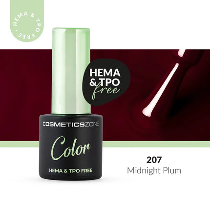 Cosmetics Zone Hypoallergenic Hybrid UV/LED Gel Polish Midnight Plum 207