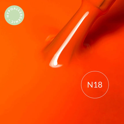 Cosmetics Zone Hypoallergenic Hybrid UV/LED Gel Polish Neon Electric Orange N18