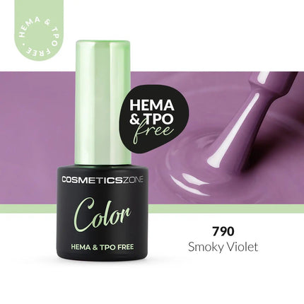 Cosmetics Zone Hypoallergenic Hybrid UV/LED Gel Polish Smoky Violet 790
