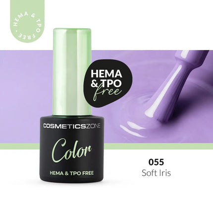 Cosmetics Zone Hypoallergenic Hybrid UV/LED Gel Polish Soft Iris 055