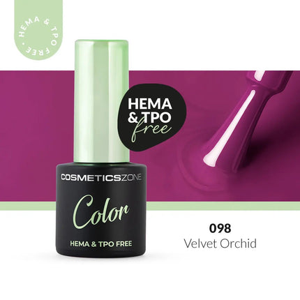 Cosmetics Zone Hypoallergenic Hybrid UV/LED Gel Polish Velvet Orchid 098