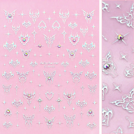 Daily Charme Bejeweled Nail Art Sticker Angelfire Flutter