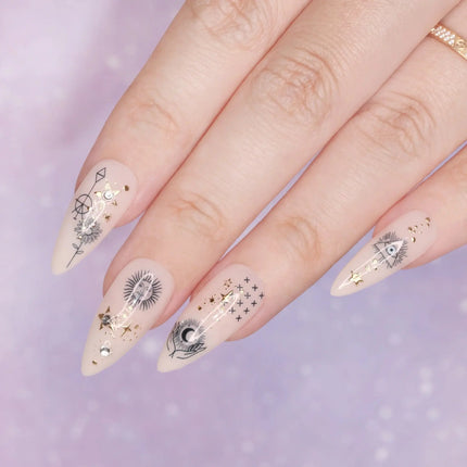 Daily Charme Bejeweled Nail Art Sticker Starstruck Gold