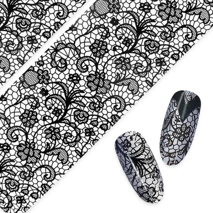 Daily Charme Nail Art Foil Paper Ornate Lace Black