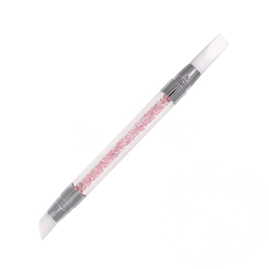 Soft Double-Sided Silicone Pen Pink Crystal Flat