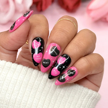 Daily Charme Valentine 3D Embossed Nail Art Sticker Anti-Sweet Talk