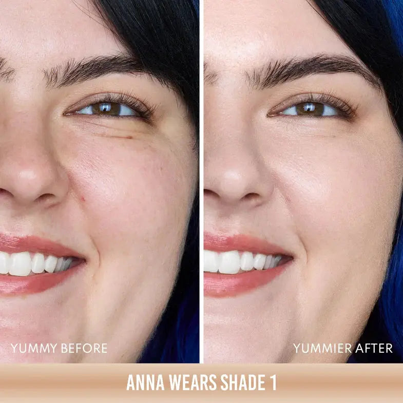 Danessa Myricks Beauty Yummy Skin Serum Skin Tint 1, lichte foundation met serum, foto 2 van 6