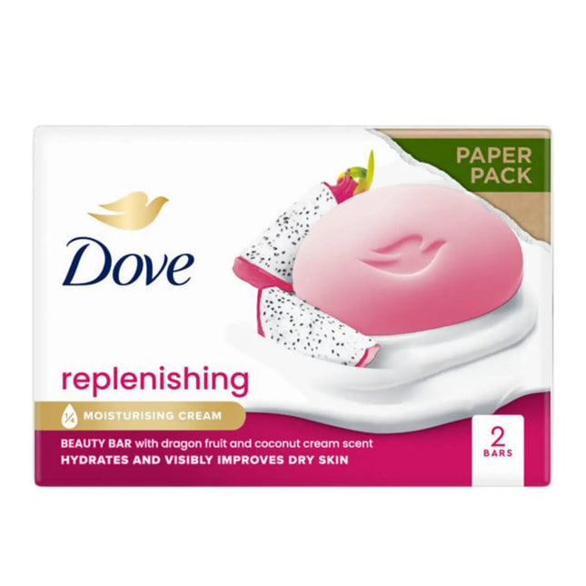 Dove Beauty Bar Replenishing Dragon Fruit and Coconut Cream 2-Pack
