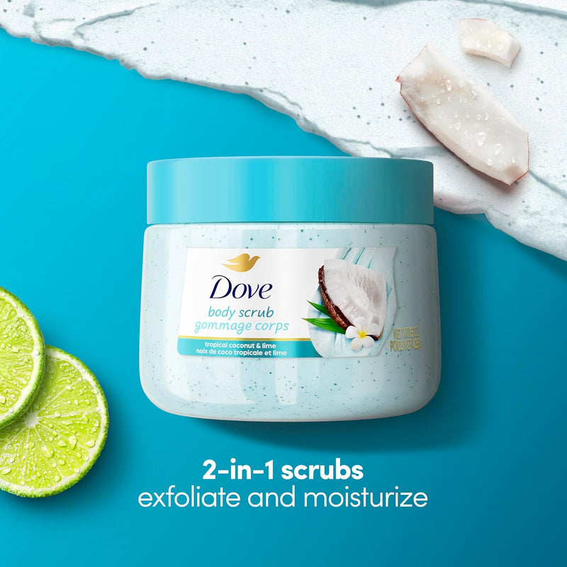 Dove Scrub Tropical Coconut & Lime Body Scrub