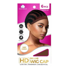 Wig Cap Hd 6pcs Brown #dre097hd 6br