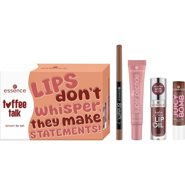 Essence Toffee Talk Brown Lip Set