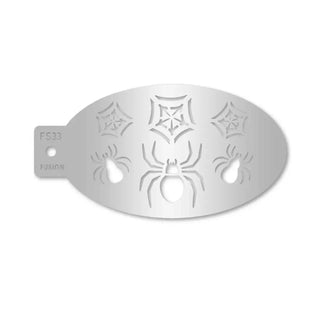 Crawling Spider & Web Face Paint Stencil