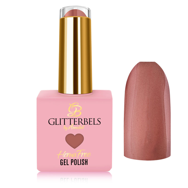 Glitterbels Gel Polish Arizona Sunset, roestbruine gellak met magnetische shimmer