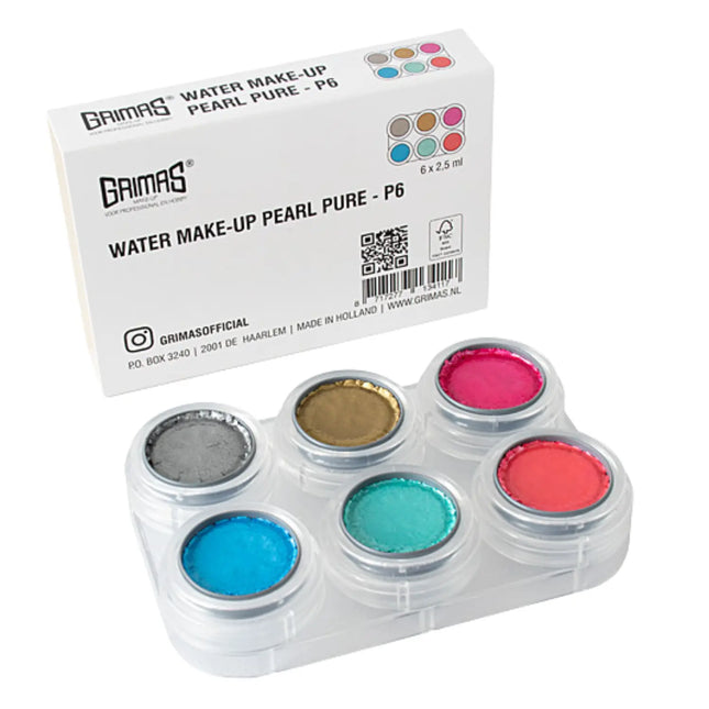 Grimas Water Make-up Pearl Pure Palette P6