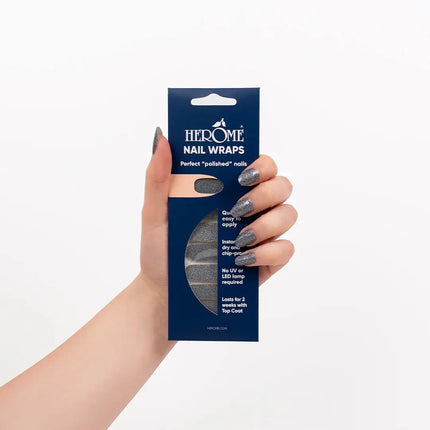 Herôme Nail Wraps Silver Glitter