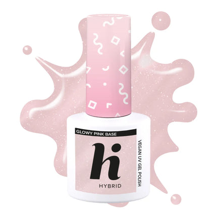 Hi Hybrid Glowy Pink Base Coat Gel Polish