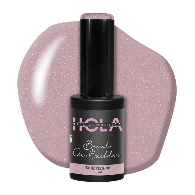 Hola Nail Cosmetica Brush On Builder Brillo Natural