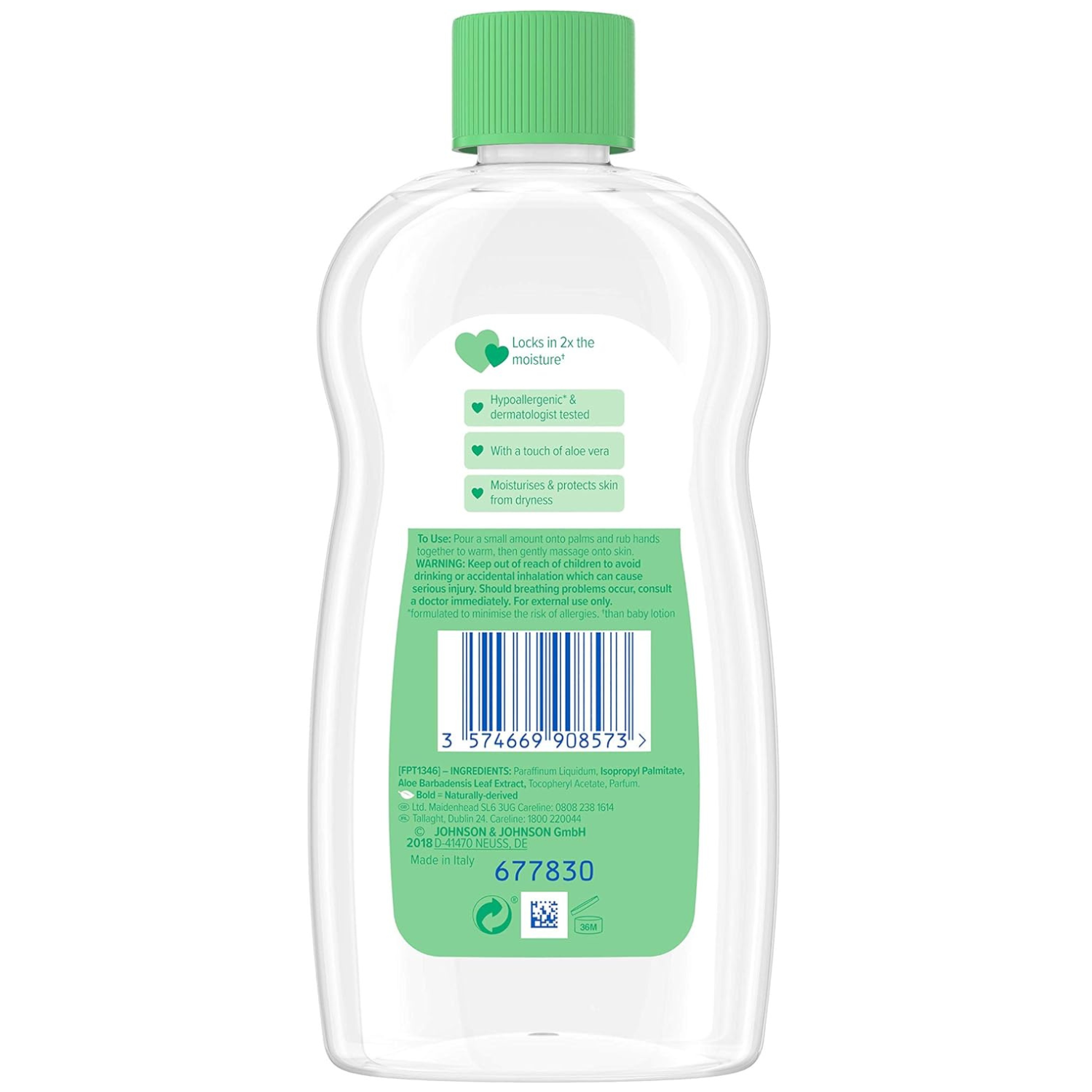 Johnson's Baby Oil Aloe Vera 300 ml. online Kaufen? Einfach einkaufen bei  Boozyshop!