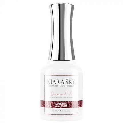 Kiara Sky Soak-off Gel Polish Glitter Lovebite