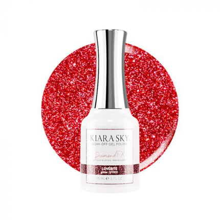 Kiara Sky Soak-off Gel Polish Glitter Lovebite