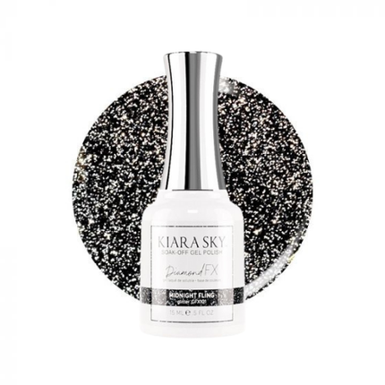 Kiara Sky Soak-off Gel Polish Glitter Midnight Fling