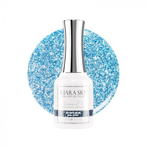Kiara Sky Soak-off Gel Polish Glitter So Into Blue