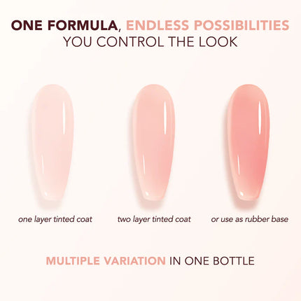 Kiara Sky Tinted Rubber Top Coat Coral Silk