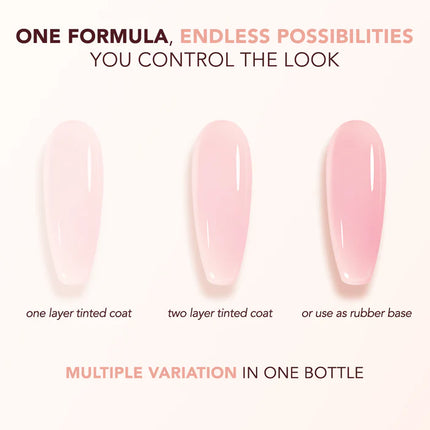 Kiara Sky Tinted Rubber Top Coat Rose Petal Blush