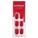 Kiss Impress Color Press-On Nails Short Reddy Or Not