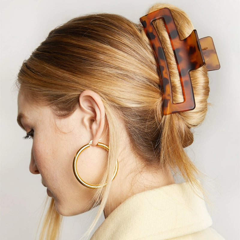 Kitsch Assorted Claw Clips Rectangle Open Shape, set van 3 haarclips in diverse vormen en maten