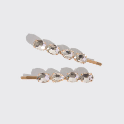 Kitsch Holiday Metal Gemstone Bobby Pins