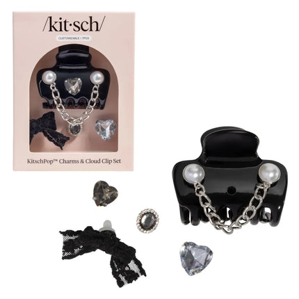 Kitsch KitschPop Charms & Cloud Clip Set Vintage Black