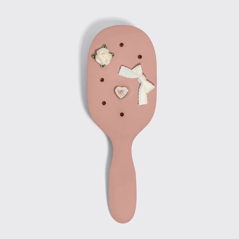 Kitsch KitschPop Paddle Brush & Charm Set Terracotta
