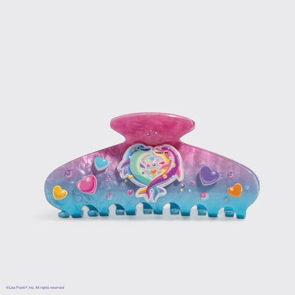 Kitsch Lisa Frank Glitter Claw Clip Dancing Dolphins™