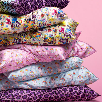 Kitsch Lisa Frank Satin Pillowcase Rainbow Leopard King