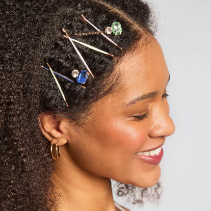 Kitsch Metal Cloud & Gem Pins Set Garden Bouquet