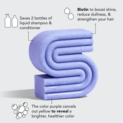 Kitsch Purple Toning Solid Shampoo with Biotin