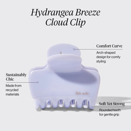 Kitsch Recycled Plastic Cloud Claw Clip Hydrangea Breeze