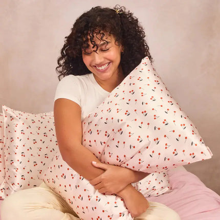 Kitsch Satin Pillowcase King Cherry Print