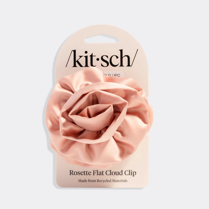 Kitsch Satin Rosette Flat Cloud Clip Terracotta
